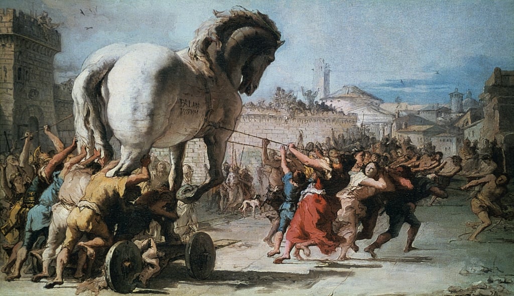 The Procession of the Trojan Horse into Troy - Giovanni Battista Tiepolo